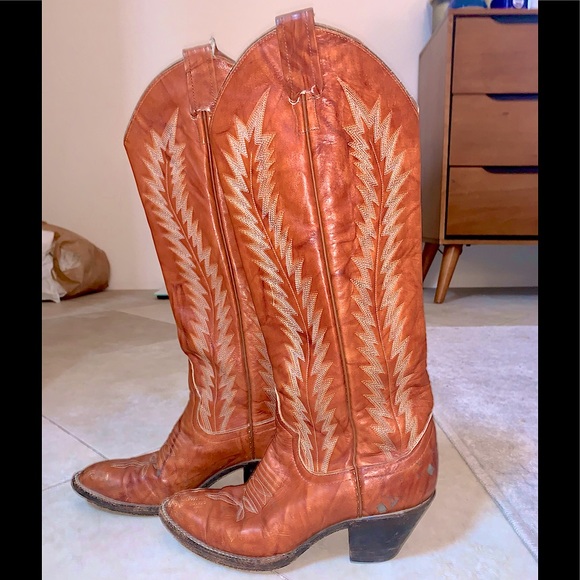 Larry Mahan Women's Vintage Authentic and Rare Cowboy Western Boots Sz 5.5 - Picture 2 of 13
